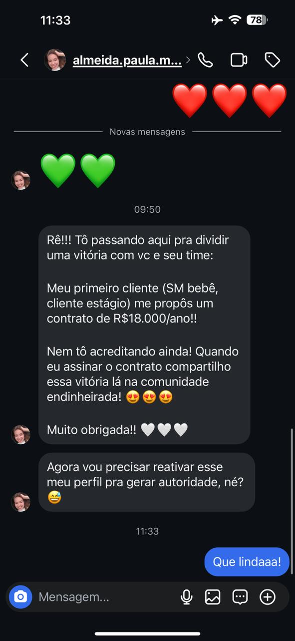 Depoimento de aluna